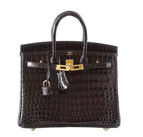 hermes birkin 25 black crocodile